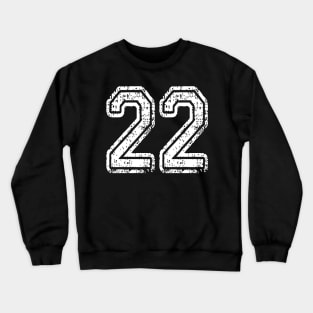 Number 22 Grungy in white Crewneck Sweatshirt